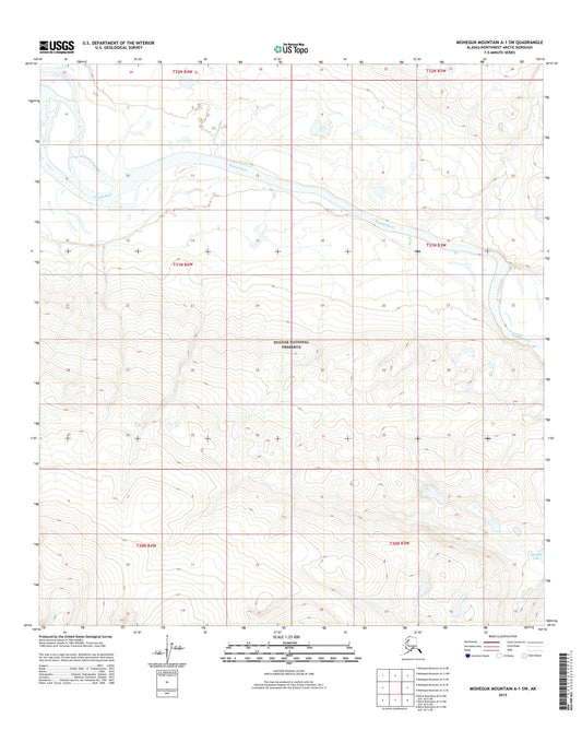 Misheguk Mountain A-1 SW Alaska US Topo Map Image