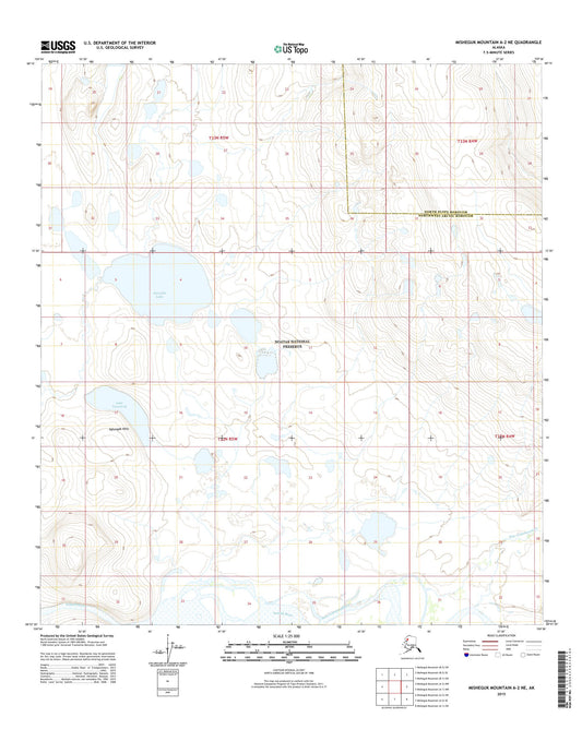 Misheguk Mountain A-2 NE Alaska US Topo Map Image