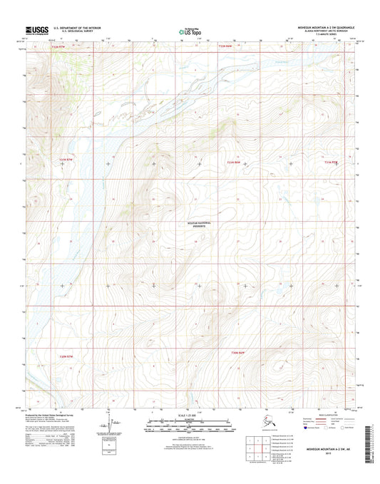 Misheguk Mountain A-2 SW Alaska US Topo Map Image