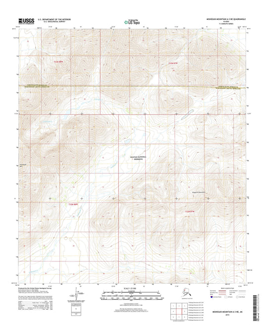 Misheguk Mountain A-3 NE Alaska US Topo Map Image