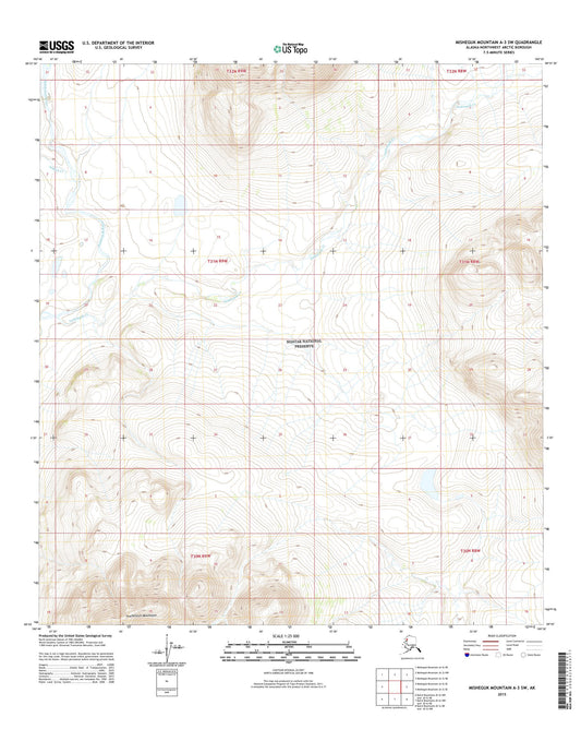 Misheguk Mountain A-3 SW Alaska US Topo Map Image