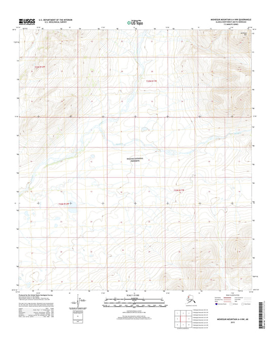 Misheguk Mountain A-4 NW Alaska US Topo Map Image