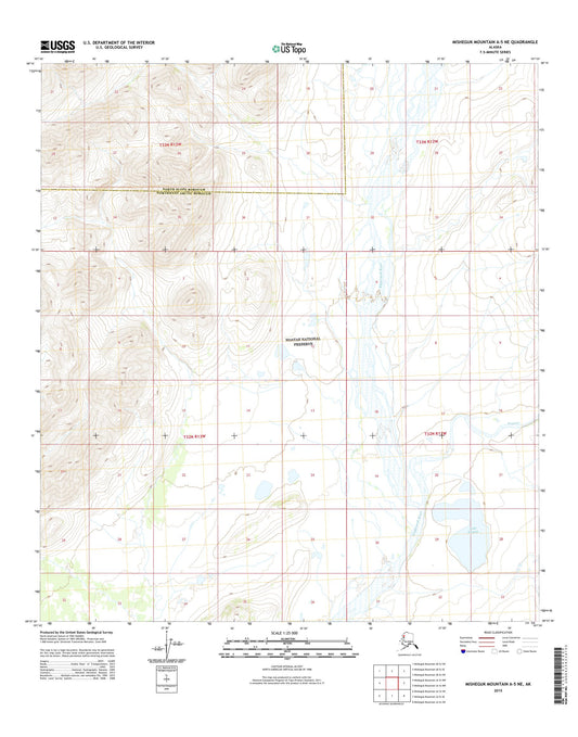 Misheguk Mountain A-5 NE Alaska US Topo Map Image
