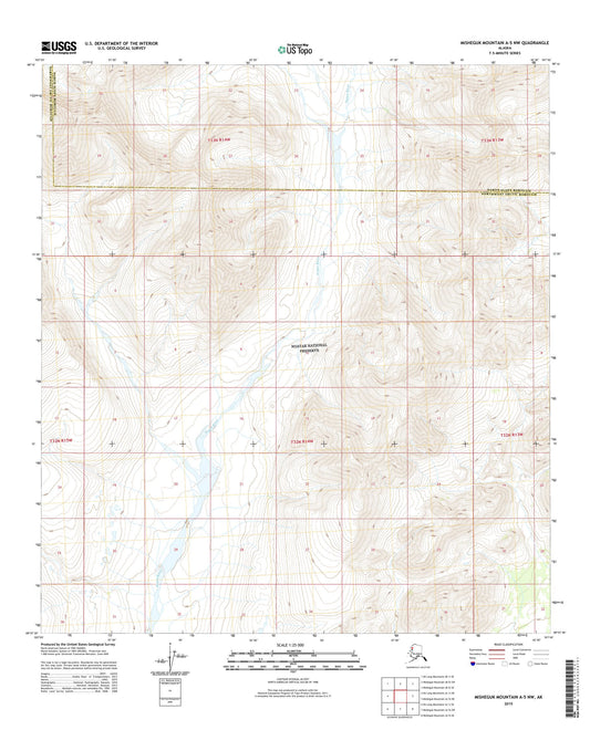 Misheguk Mountain A-5 NW Alaska US Topo Map Image