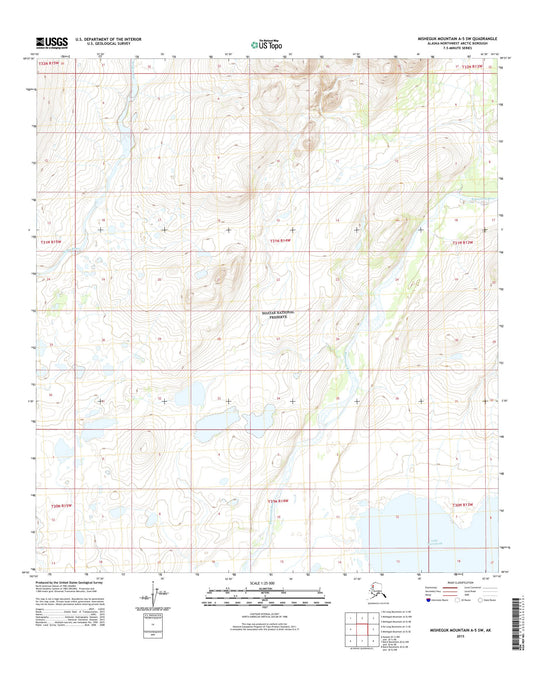 Misheguk Mountain A-5 SW Alaska US Topo Map Image