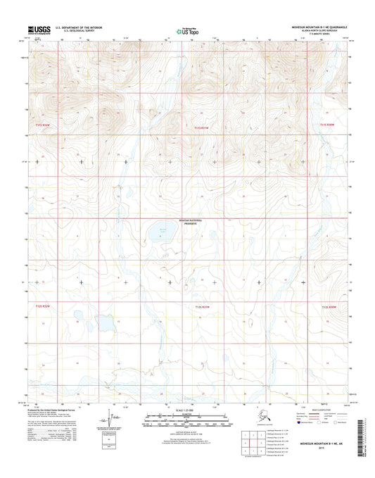 Misheguk Mountain B-1 NE Alaska US Topo Map Image