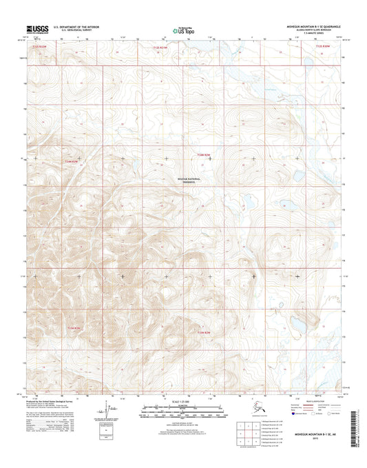 Misheguk Mountain B-1 SE Alaska US Topo Map Image