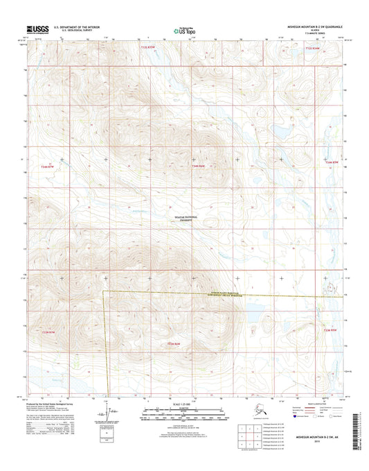 Misheguk Mountain B-2 SW Alaska US Topo Map Image
