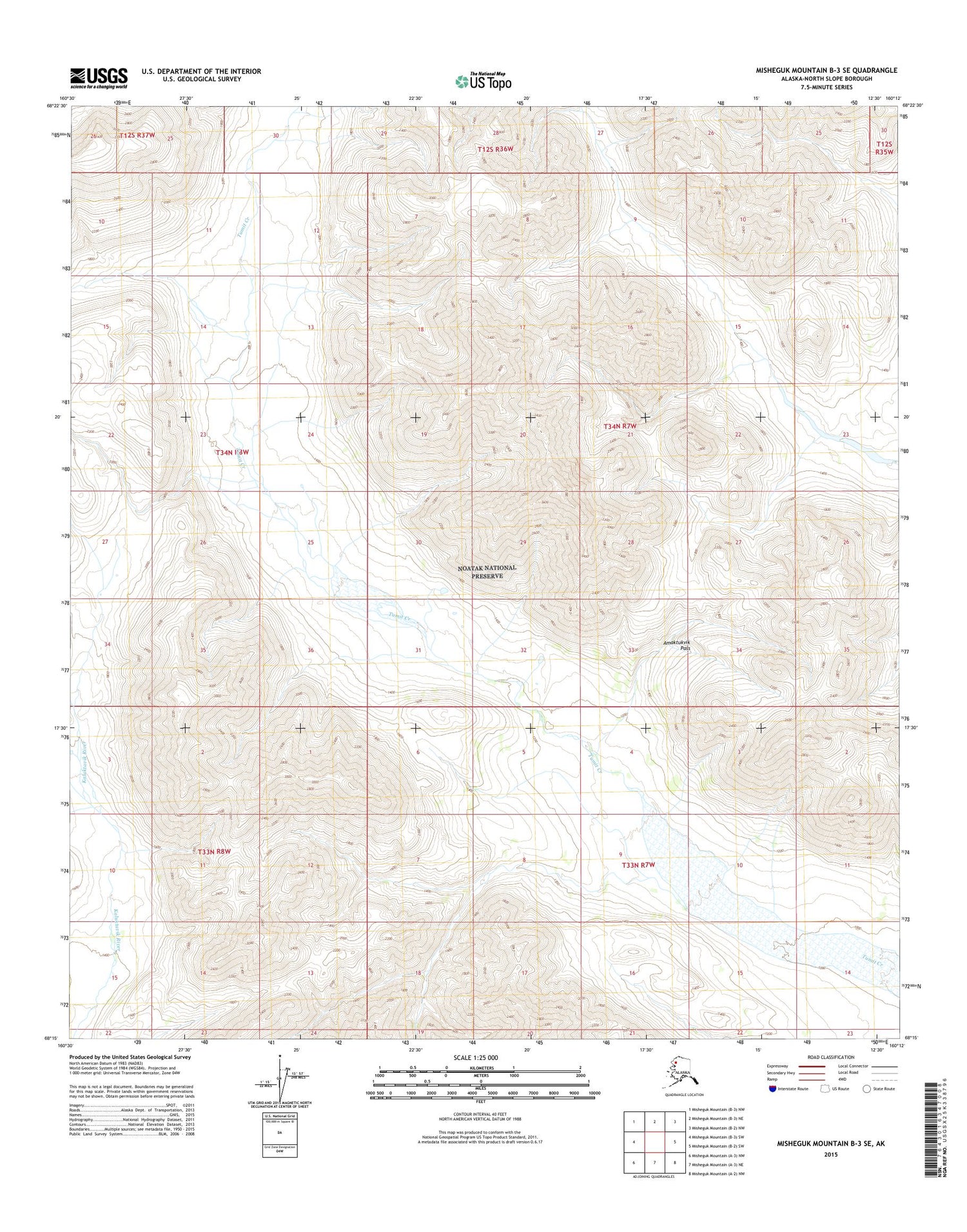 Misheguk Mountain B-3 SE Alaska US Topo Map Image