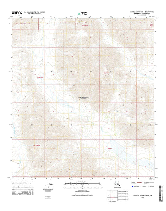 Misheguk Mountain B-3 SE Alaska US Topo Map Image