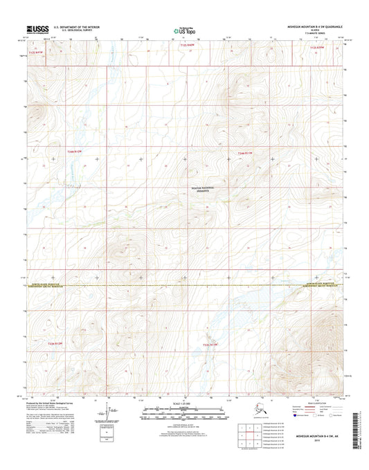 Misheguk Mountain B-4 SW Alaska US Topo Map Image