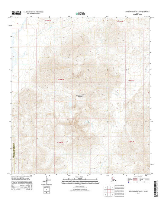 Misheguk Mountain B-5 SW Alaska US Topo Map Image