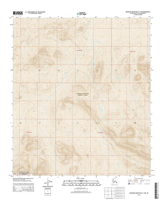 Misheguk Mountain C-1 NW Alaska US Topo Map Image