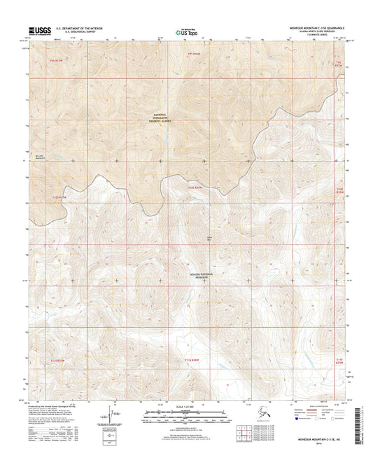 Misheguk Mountain C-3 SE Alaska US Topo Map Image