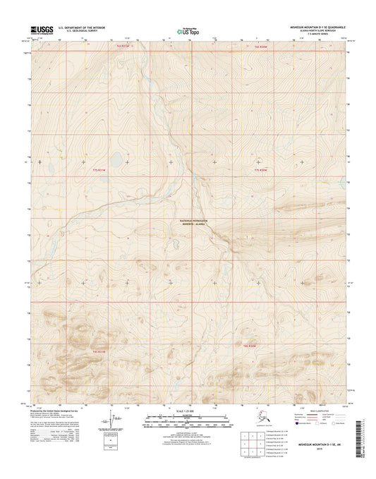 Misheguk Mountain D-1 SE Alaska US Topo Map Image