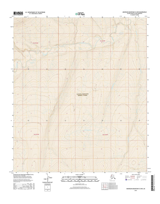 Misheguk Mountain D-2 NW Alaska US Topo Map Image