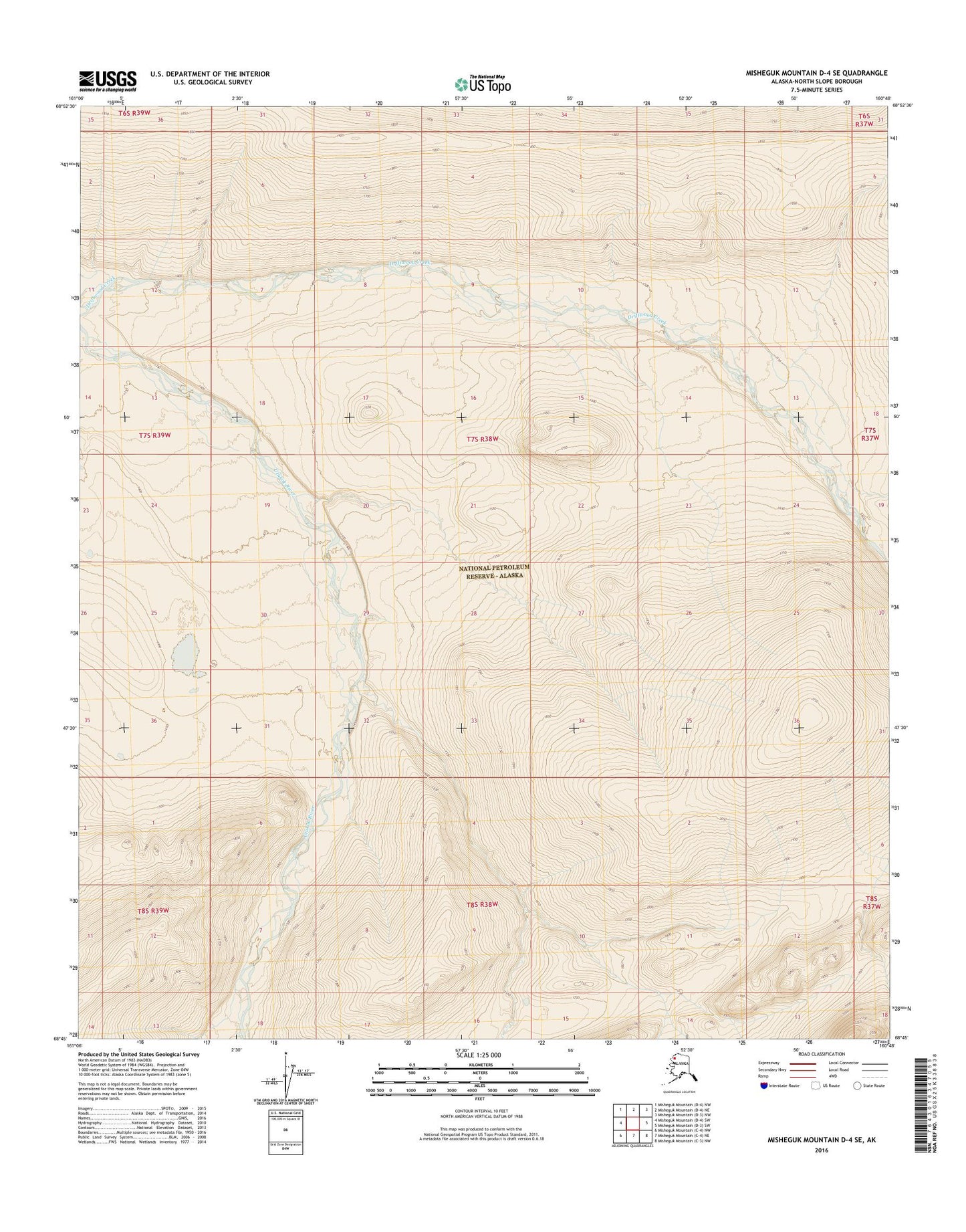 Misheguk Mountain D-4 SE Alaska US Topo Map Image