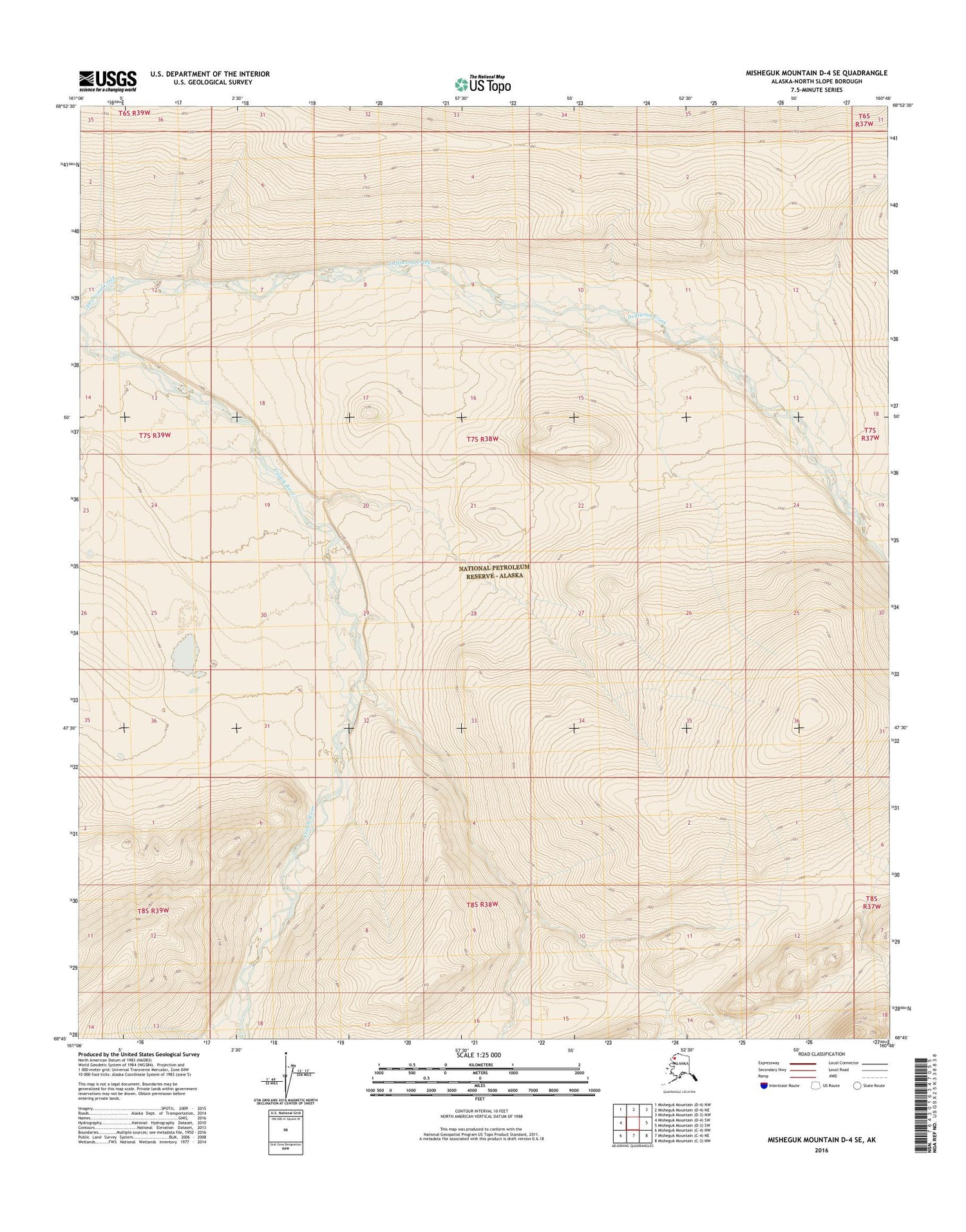 Misheguk Mountain D-4 SE Alaska US Topo Map Image