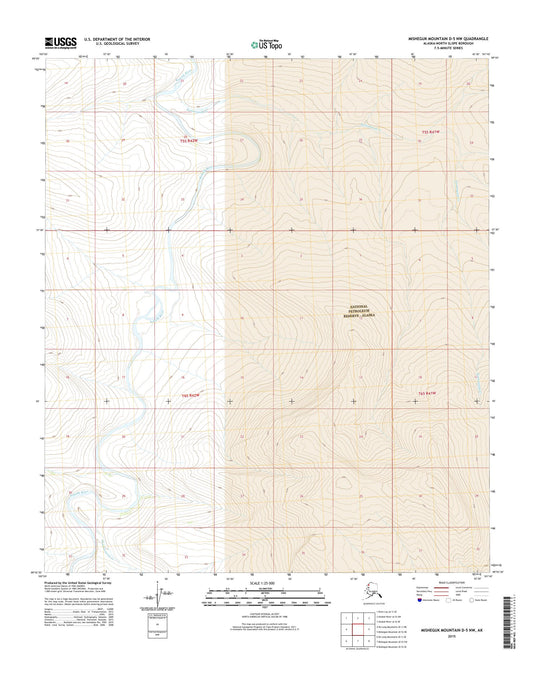Misheguk Mountain D-5 NW Alaska US Topo Map Image