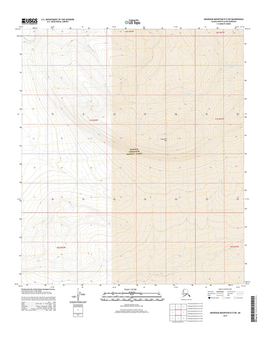 Misheguk Mountain D-5 SW Alaska US Topo Map Image