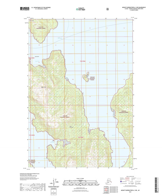 Mount Fairweather A-1 NW Alaska US Topo Map Image