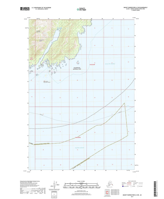 Mount Fairweather A-2 NW Alaska US Topo Map Image