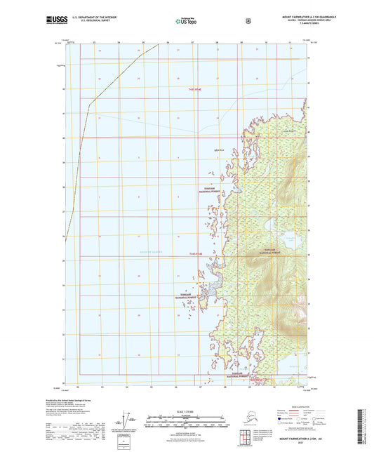 Mount Fairweather A-2 SW Alaska US Topo Map Image
