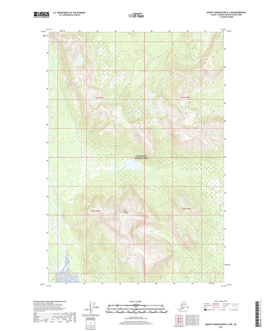 Mount Fairweather B-1 NW Alaska US Topo Map Image