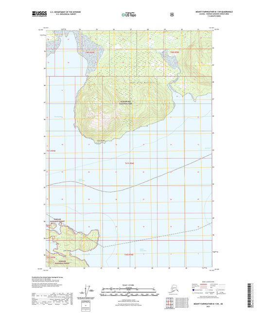 Mount Fairweather B-1 SW Alaska US Topo Map Image