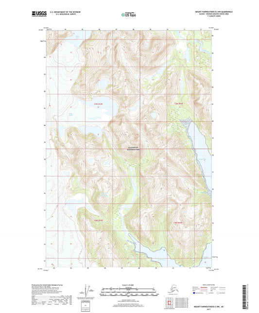 Mount Fairweather B-2 NW Alaska US Topo Map Image