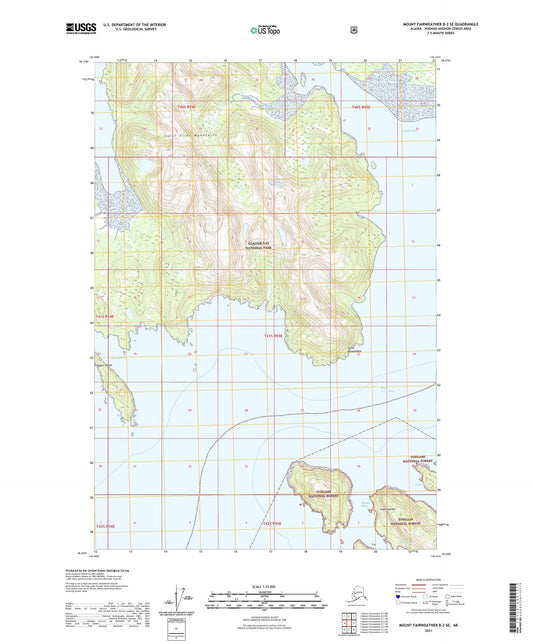Mount Fairweather B-2 SE Alaska US Topo Map Image