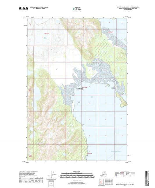 Mount Fairweather B-2 SW Alaska US Topo Map Image