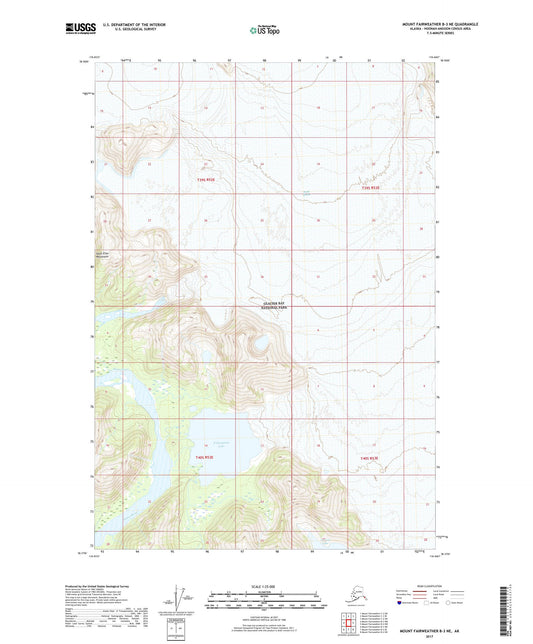Mount Fairweather B-3 NE Alaska US Topo Map Image