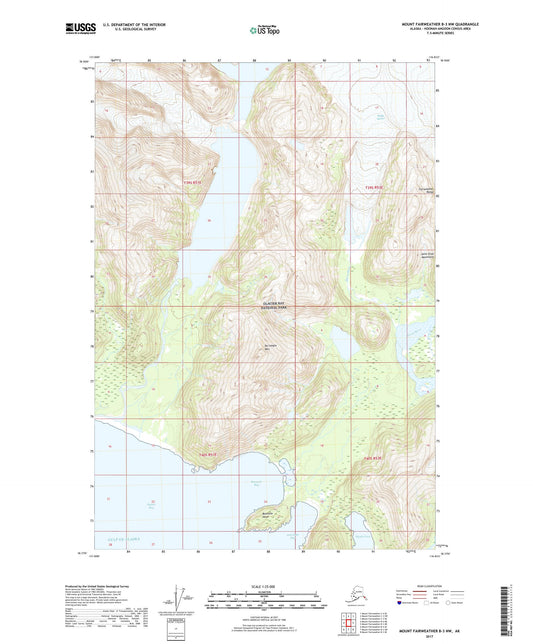 Mount Fairweather B-3 NW Alaska US Topo Map Image
