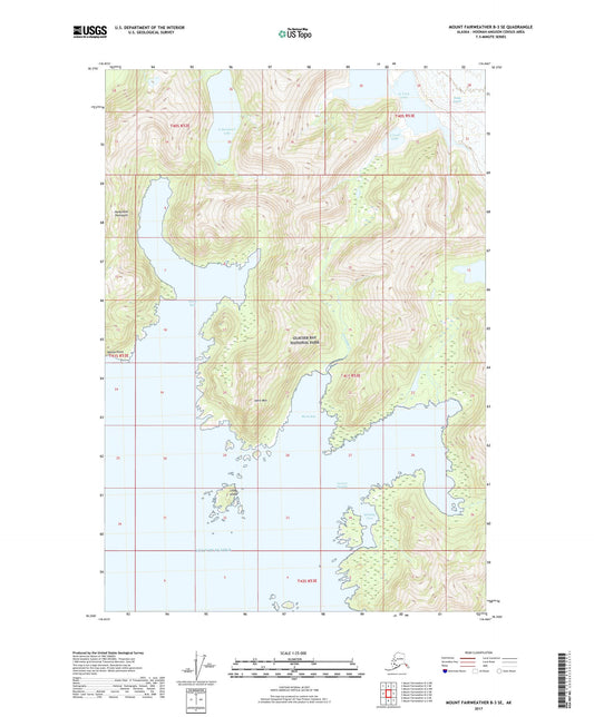Mount Fairweather B-3 SE Alaska US Topo Map Image
