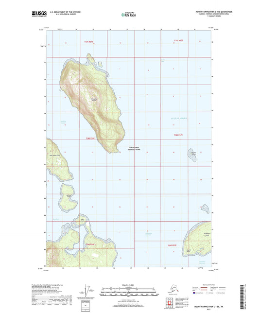 Mount Fairweather C-1 SE Alaska US Topo Map Image