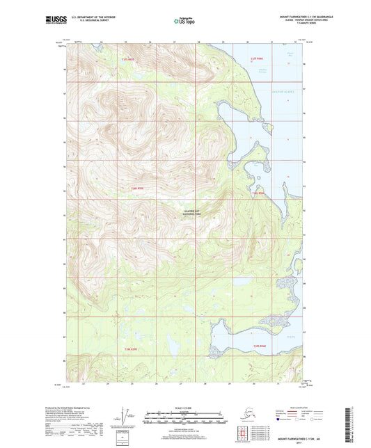 Mount Fairweather C-1 SW Alaska US Topo Map Image