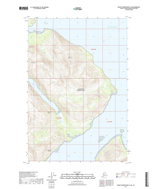Mount Fairweather C-2 NE Alaska US Topo Map Image