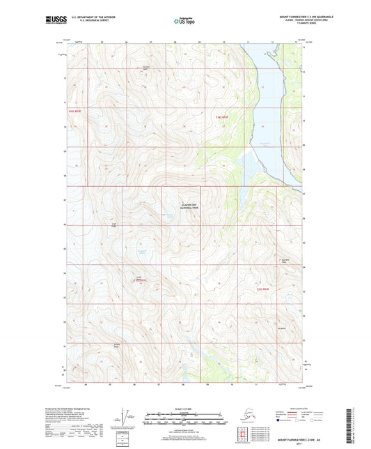 Mount Fairweather C-2 NW Alaska US Topo Map Image