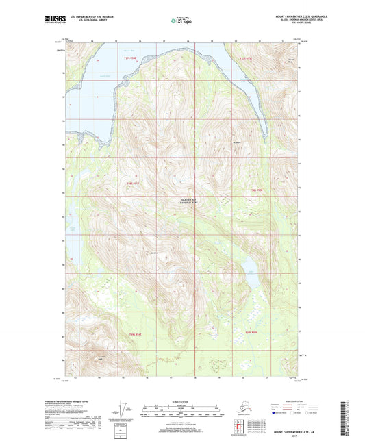 Mount Fairweather C-2 SE Alaska US Topo Map Image