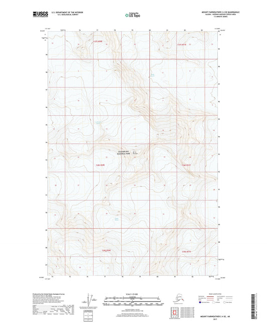 Mount Fairweather C-4 SE Alaska US Topo Map Image