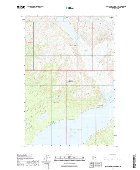 Mount Fairweather C-5 NW Alaska US Topo Map Image
