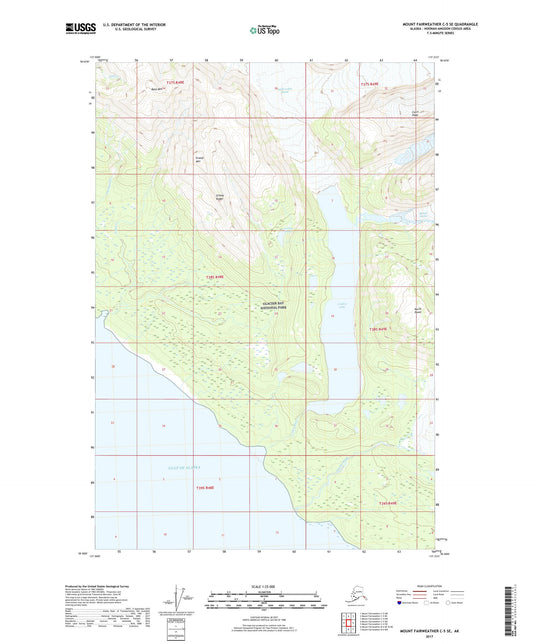 Mount Fairweather C-5 SE Alaska US Topo Map Image