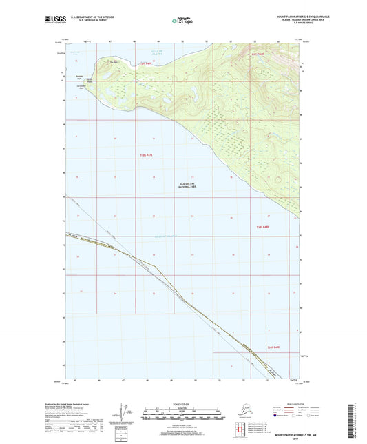 Mount Fairweather C-5 SW Alaska US Topo Map Image