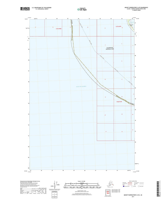 Mount Fairweather C-6 SE Alaska US Topo Map Image