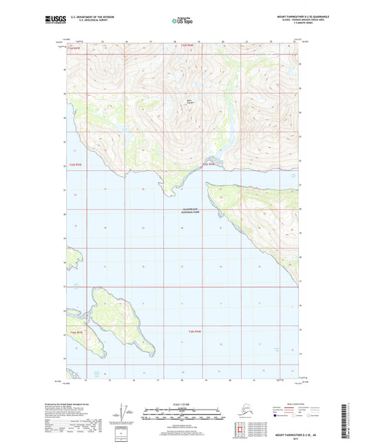 Mount Fairweather D-2 SE Alaska US Topo Map Image