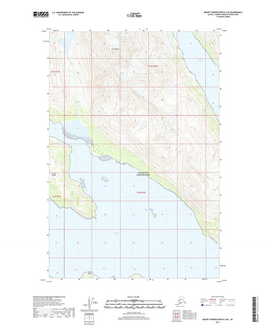 Mount Fairweather D-3 NE Alaska US Topo Map Image