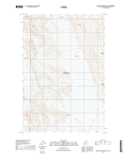 Mount Fairweather D-3 SW Alaska US Topo Map Image
