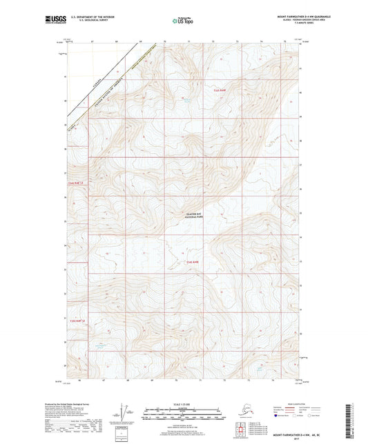 Mount Fairweather D-4 NW Alaska US Topo Map Image