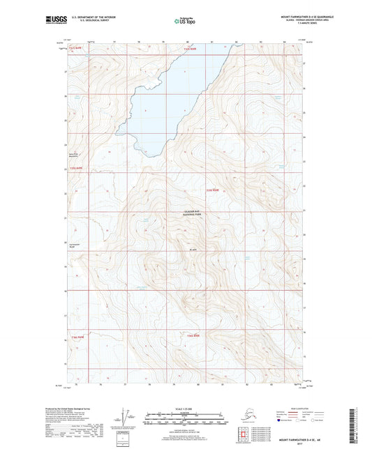 Mount Fairweather D-4 SE Alaska US Topo Map Image